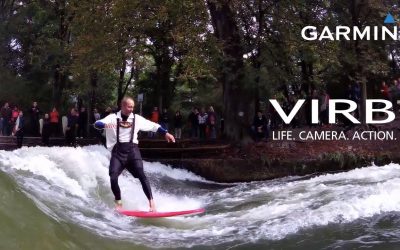 Garmin VIRB Elite: River surfing in Munich