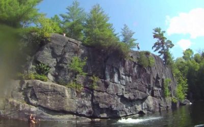 WASPcam action sports camera: Cliff Jumping