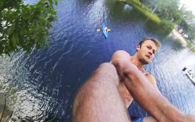 GoPro: Russian Swing Into A River