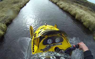 GoPro: Snowmobile Down Rapids in Iceland