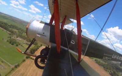 AVRO 504K WWI Biplane – Skydive Flyover