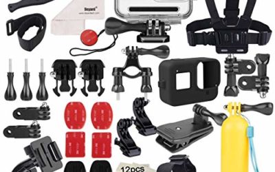 Deyard 52 in 1 Accessories Kit for GoPro Hero 8 Black, Waterproof Case 3 Filters Rubber Case Chest/Head/Wrist Strap Bike/Car Backpack Clip