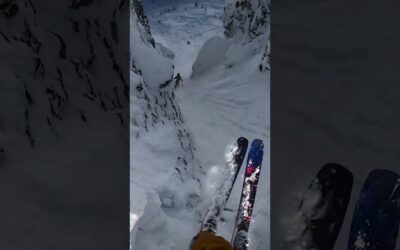 GoPro | Skiing Party Line Down a Steep Chute | Chris Whatford #Shorts