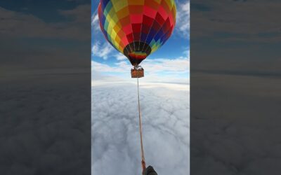GoPro | Word Record Hot Air Balloon Highline 🎬 Rafael Bridi #Shorts