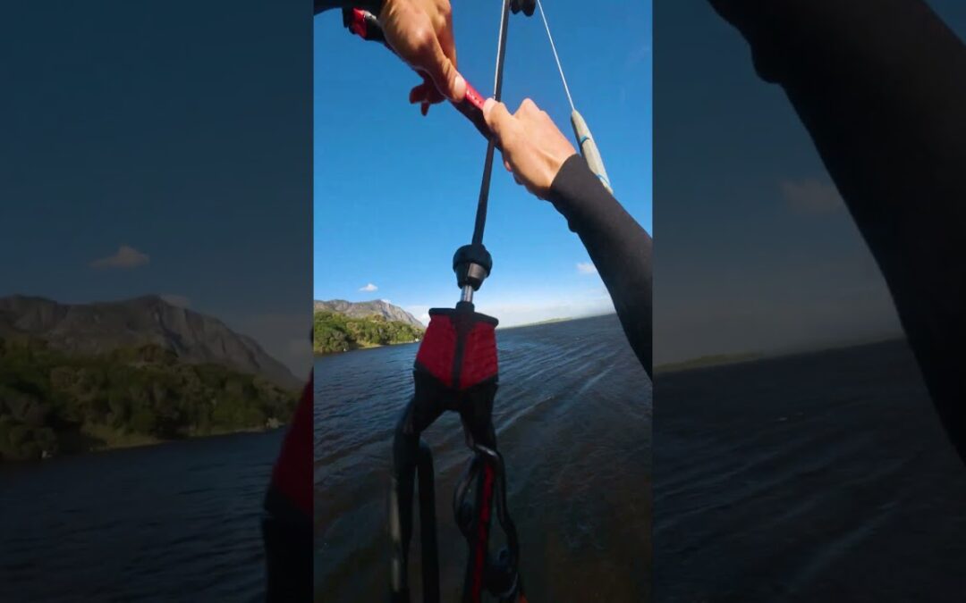 GoPro | Kiteboarder Jumps Over an Island POV 🎬 Stig Hoefnagel #Shorts