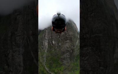 GoPro | Blind BASE Jump Through Clouds POV 🎬 Antoni Villoni #Shorts