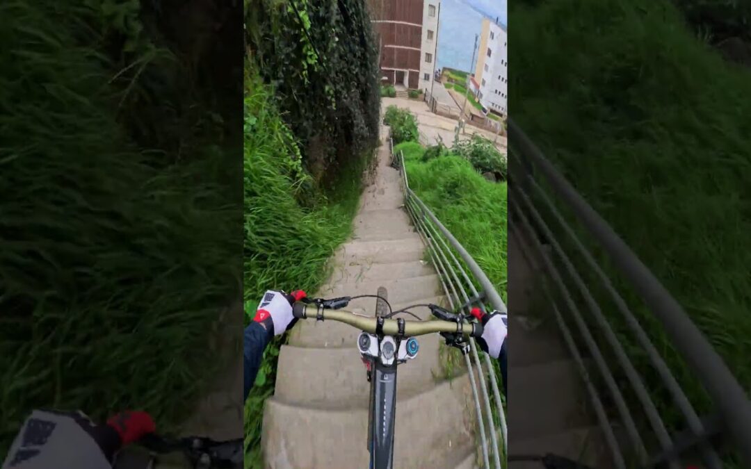 GoPro | Massive MTB Staircase Line + Jump | Felipe Agurto #Shorts #MTB