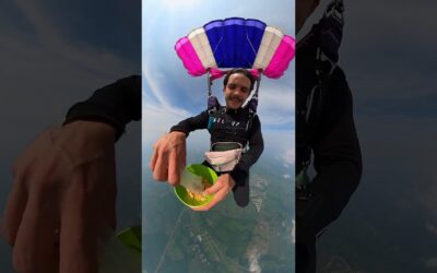 GoPro | Funny Skydiving + Cereal-Making Stunt 🎬 Osmar Ochoa #Shorts #Stunt