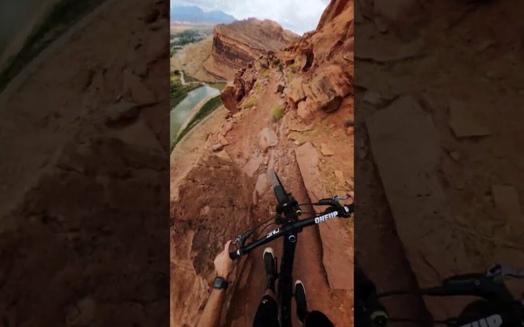 GoPro | Biking on a Cliff Edge in Moab 🎬 Remy Metailler #Shorts #MTB