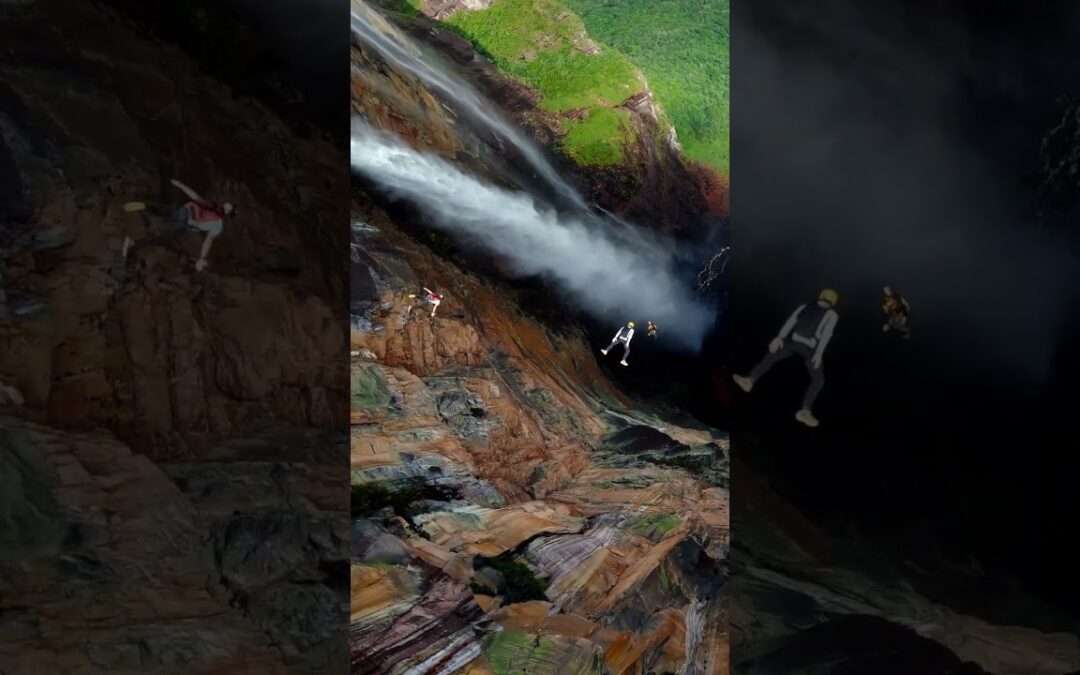 GoPro | BASE Jumping the World’s Tallest Waterfall 🎬 Claudio Cagnasso #Shorts #BASE