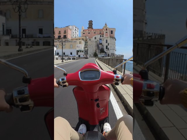 All roads lead to…work? Not a bad morning commute though 🛵 #insta360 #italy #travel #shorts #fyp