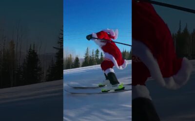 GoPro | Skiing with Santa on Christmas 🎬 Ted Ligety + Luke Bredar #Shorts #Skiing