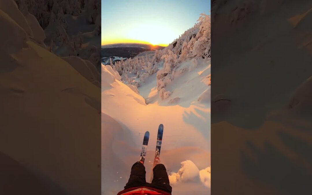 GoPro | Sunrise Powder Skiing POV in Vermont 🎬 Mike Hayes #Shorts #Skiing