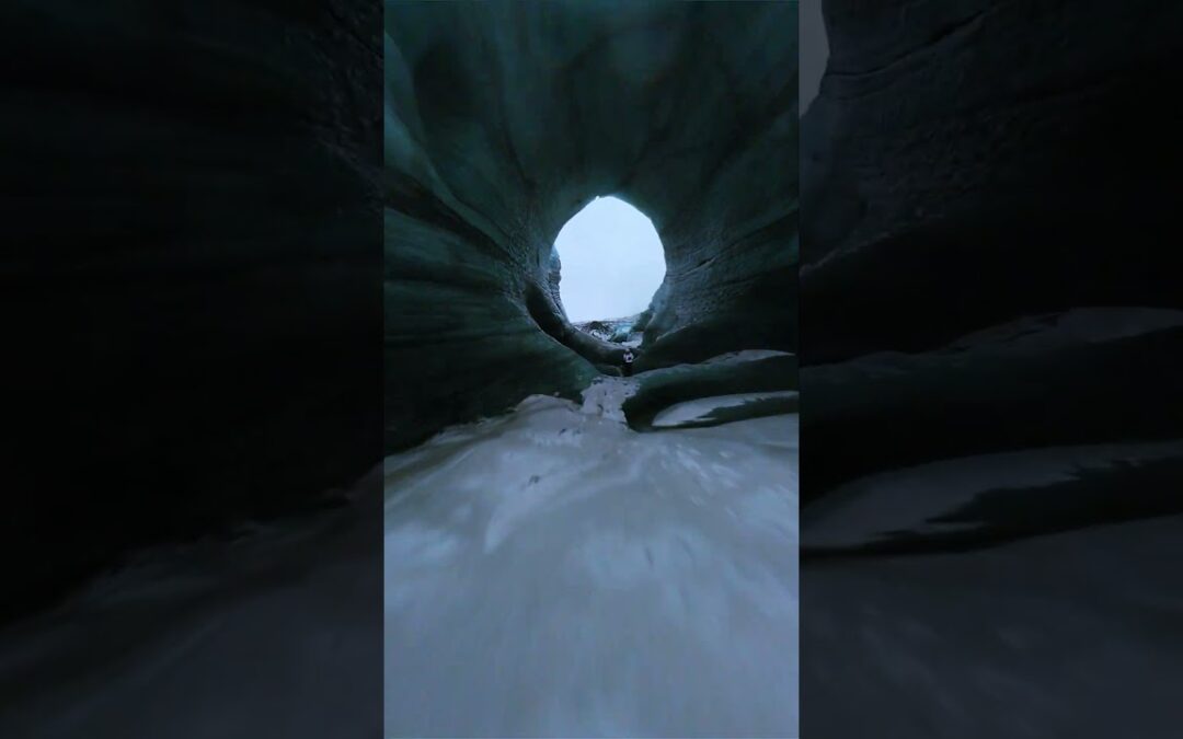 GoPro | Perfect Natural Ice Tunnel Fly Through 🎬 Parker Sheppard #Shorts #FPV