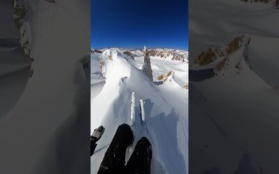 GoPro | High Consequence Backcountry Chute in Argentina 🎬 Adria Millan #Shorts #Skiing