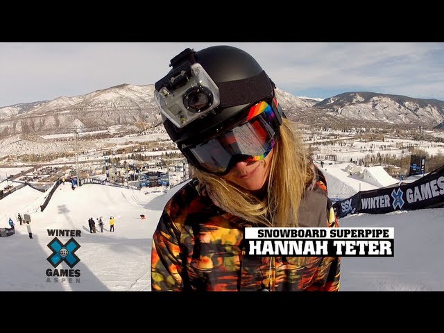 GoPro HD:  Hannah Teter Snowboard Superpipe TV Course Preview – Winter X Games 2012