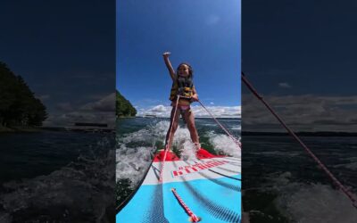 GoPro | 5-Year-Old’s First Time Waterskiing 🎬 Dave Platner #Shorts #Summer