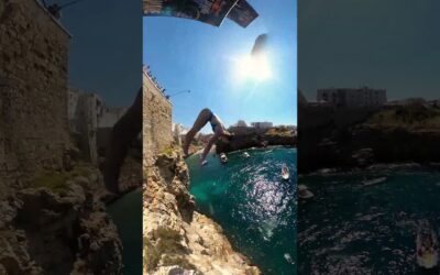 GoPro | Ellie Smart 70 Foot Cliff Dive #Shorts #CliffDiving