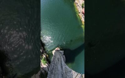 GoPro | 45 Foot Superman Cliff Dive 🎬 Osama Ali #Shorts #CliffDive