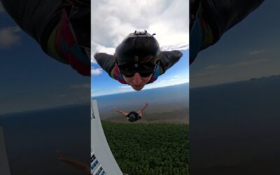 Ziplining on a Wingsuiter? 🎬 Blake Smith #Shorts #BASE