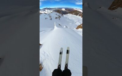 GoPro | Straightlining a Sketchy Narrow Chute 🎬 Adria Millan #Shorts #Skiing