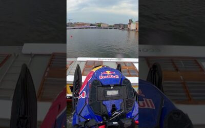 Snowmobile Jumping Over a Boat? 🎬 Andresa Bergmark #Shorts #Snowmobile