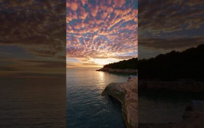 Cotton Candy Clouds in Croatia 🎬 Rogi Silio #Shorts #Sunset