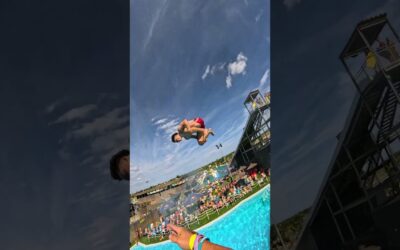 Epic Waterslide Stunt POV 🎬 Osama Ali #Shorts #POV