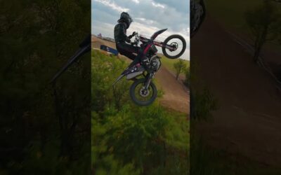 Crazy Dirt Bike Gap Over Trees 🎬 Christian Ojala + Patrick Evans #Shorts #FPV