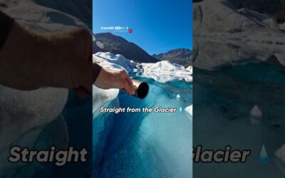 Pure Glacier Water: Straight from the Alpine Lake 🏔️ #shorts