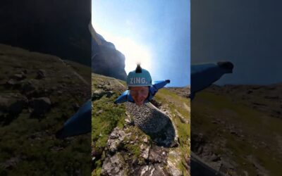 125mph Wingsuit FlyBy 🎬 Espen Fadnes #Shorts #Wingsuit