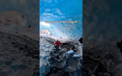 Ever wondered what it’s like to walk through a glacier wormhole? 🌀 | Insta360 X5