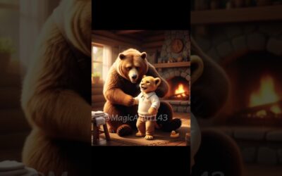 ఎలుగుబంటి and సింహంపిల్ల friendship #Ai video #aishorts #trendingshorts #animallife #aishorts