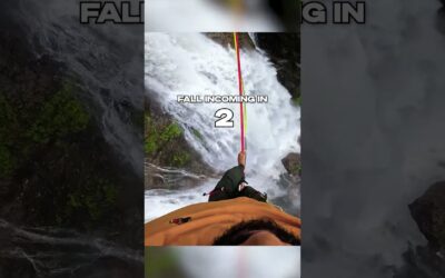 Insane Highline over Waterfall POV 🎬 Akshay Sarode #Shorts #Highline