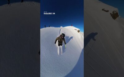 Carving through fresh powder like this | Insta360 X4 #skiing #snowsports